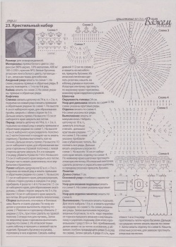 Крестильный набор для девочки спицами с описанием и схемами